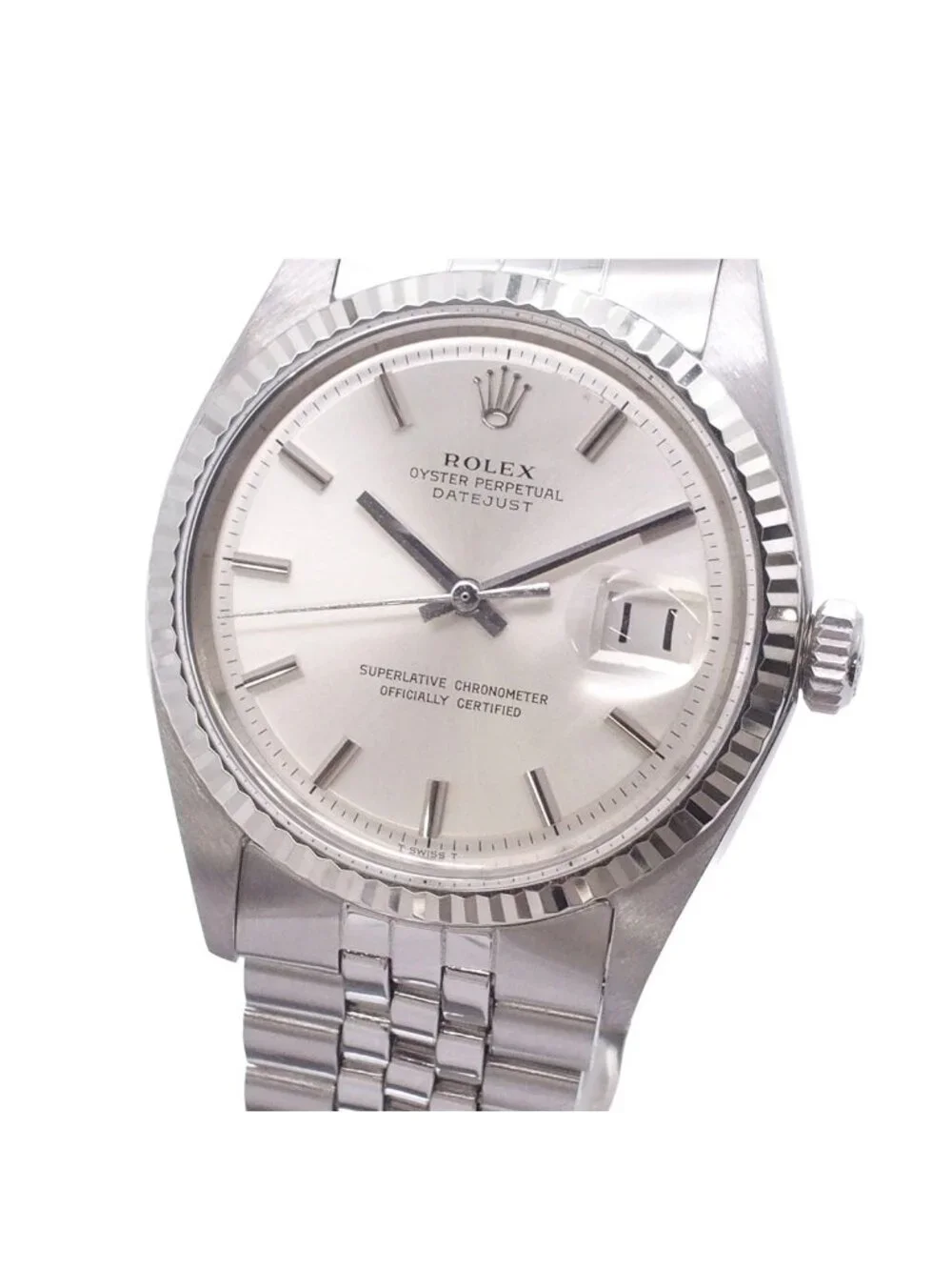 Rolex Datejust Wrapped Jubilee Watch Vintage Silver SS 18K White Gold